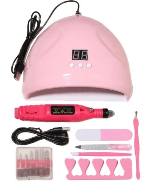 UV/LED Nail Lamp & Nail Drill Starter Kit