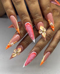 Tropical Stiletto Nail Art