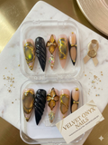 Velvet Onyx Luxury Press-On Nails — Black & Gold Collection